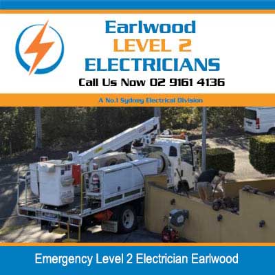 Emergency level 2 electrician responding with service trucks to electrical fault in Earlwood